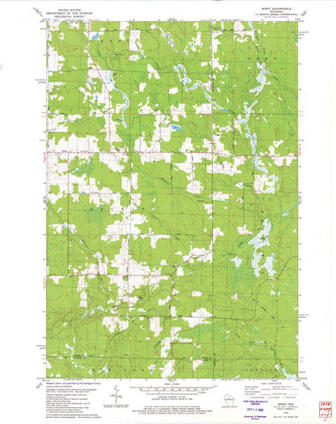1979 Spirit, WI - Wisconsin - USGS Topographic Map