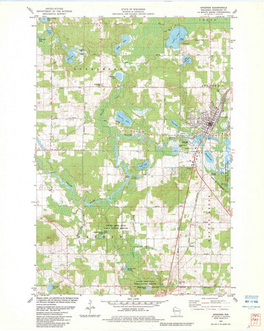 1982 Spooner, WI - Wisconsin - USGS Topographic Map