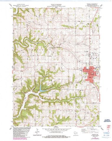1983 Viroqua, WI - Wisconsin - USGS Topographic Map