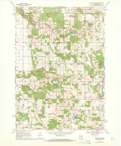 1968 Wautoma, WI - Wisconsin - USGS Topographic Map