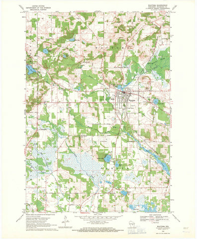 1968 Wautoma, WI - Wisconsin - USGS Topographic Map v2