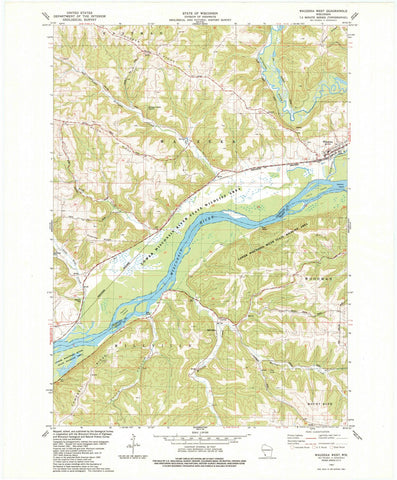 1983 Wauzeka West, WI - Wisconsin - USGS Topographic Map