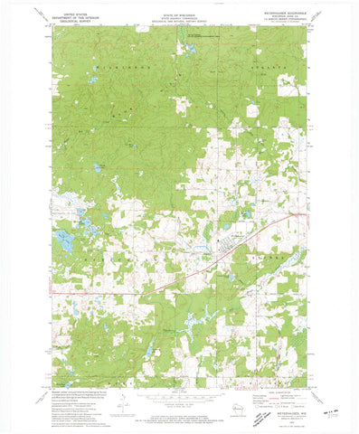 1972 Weyerhauser, WI - Wisconsin - USGS Topographic Map