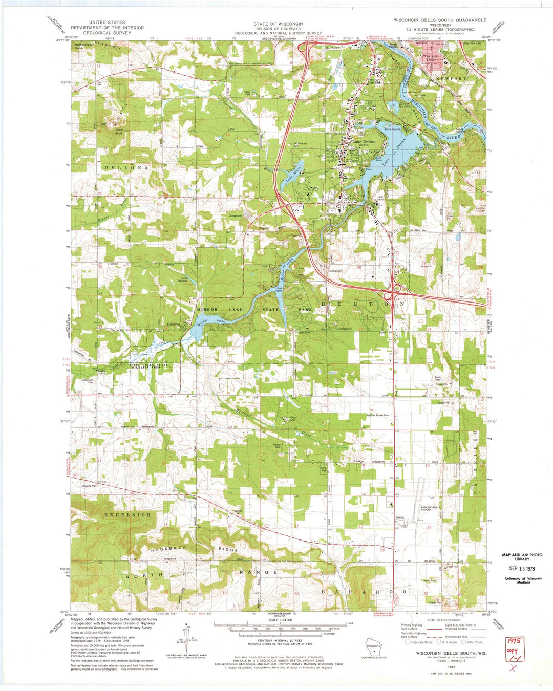 1975 Wisconsinells South, WI - Wisconsin - USGS Topographic Map