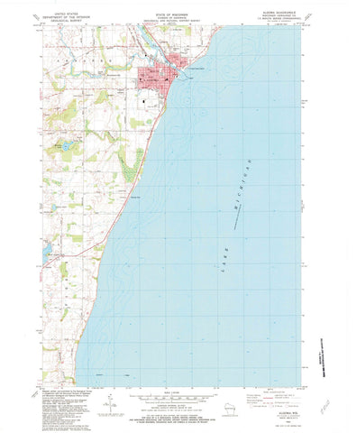 1982 Algoma, WI - Wisconsin - USGS Topographic Map v2