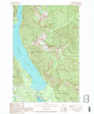 1989 Kachess Lake, WA - Washington - USGS Topographic Map