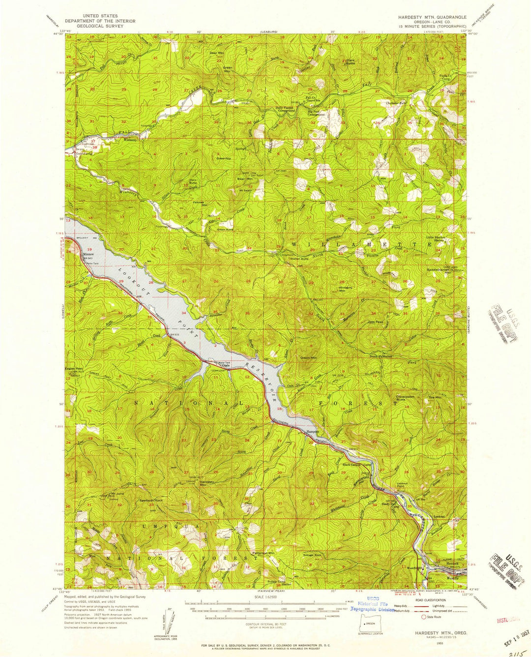 1955 Hardesty MTN, OR - Oregon - USGS Topographic Map