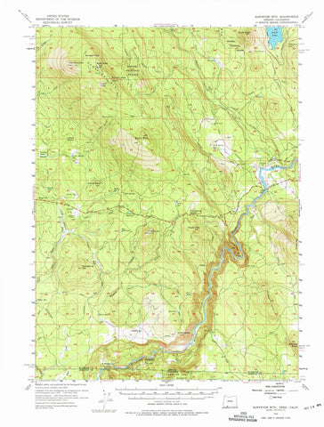 1955 Surveyor MTN, OR - Oregon - USGS Topographic Map
