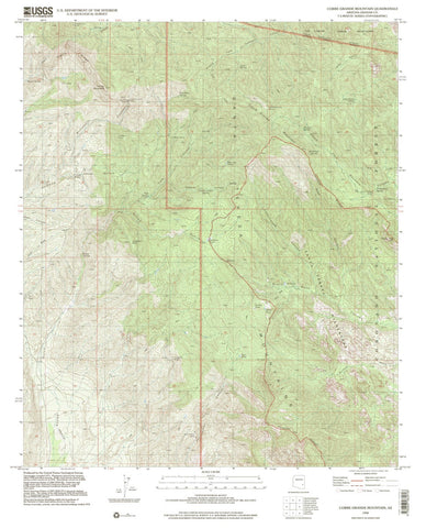 1998 Cobre Grande Mountain, AZ - Arizona - USGS Topographic Map