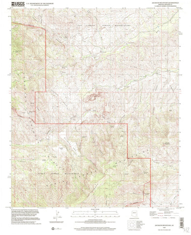 1997 Jackson Mountain, AZ - Arizona - USGS Topographic Map
