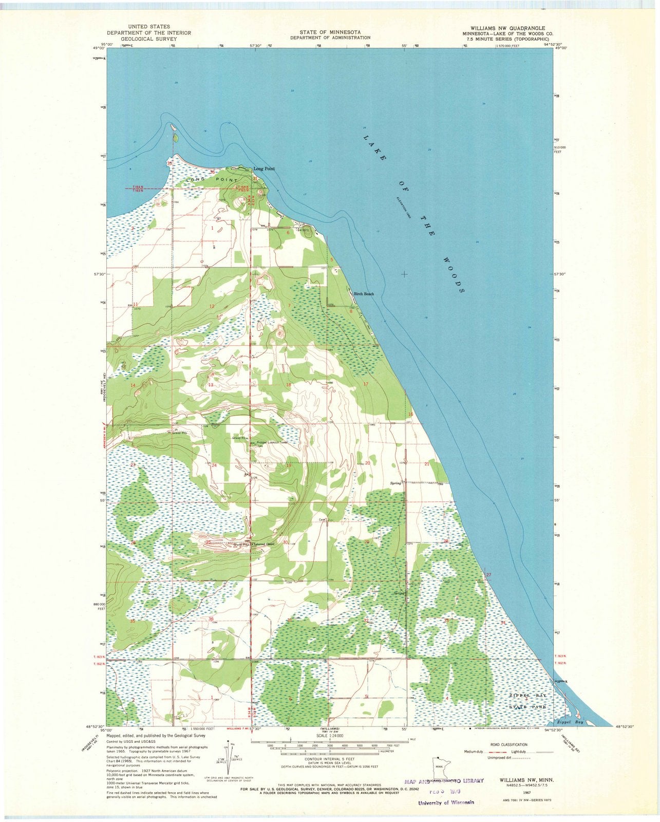 1967 Williams, MN - Minnesota - USGS Topographic Map