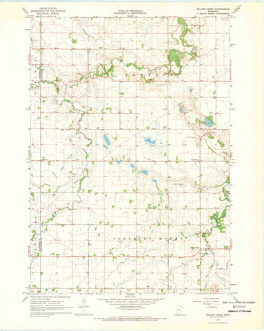 1967 Willow Creek, MN - Minnesota - USGS Topographic Map