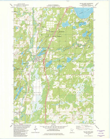 1981 Willow River, MN - Minnesota - USGS Topographic Map