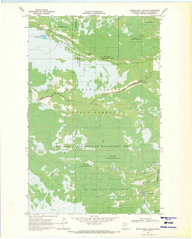 1969 Winter Road Lake, MN - Minnesota - USGS Topographic Map