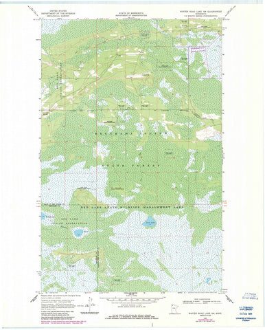 1969 Winter Road Lake, MN - Minnesota - USGS Topographic Map v2