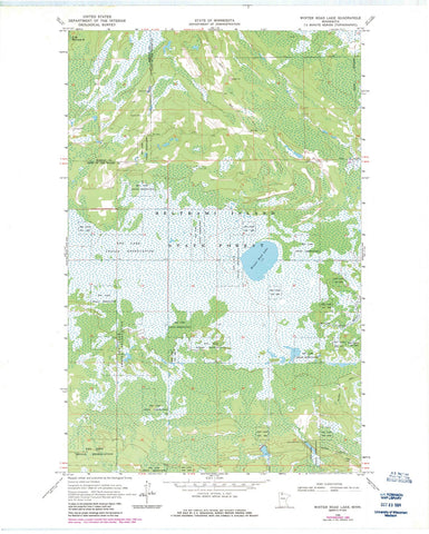 1968 Winter Road Lake, MN - Minnesota - USGS Topographic Map v2