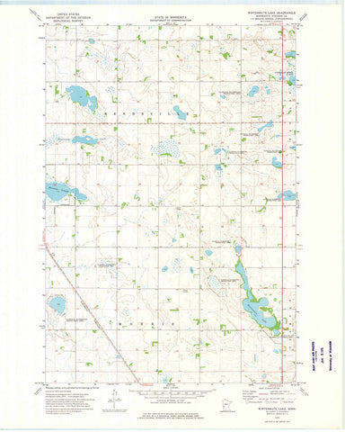 1973 Wintermute Lake, MN - Minnesota - USGS Topographic Map