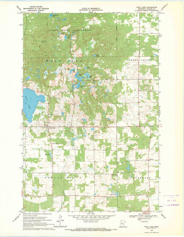 1969 Wolf Lake, MN - Minnesota - USGS Topographic Map