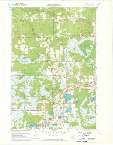 1970 Wright, MN - Minnesota - USGS Topographic Map