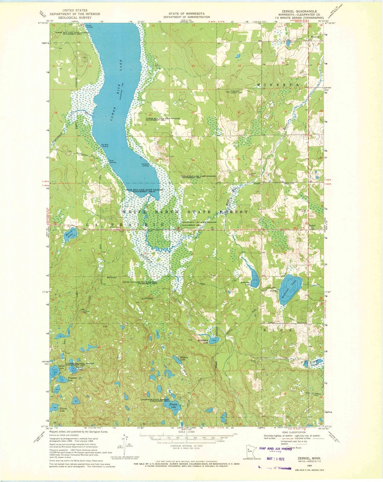 1969 Zerkel, MN - Minnesota - USGS Topographic Map v2
