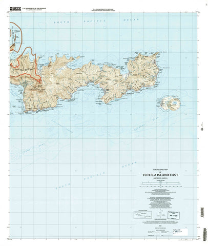 2001 Tutuila Island East, AS - American Samoa - USGS Topographic Map