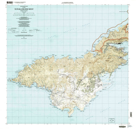 2001 Tutuila Island West, AS - American Samoa - USGS Topographic Map