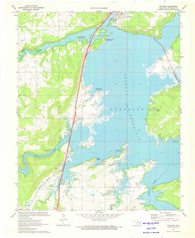 1971 Crowder, OK - Oklahoma - USGS Topographic Map