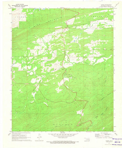 1971 Damon, OK - Oklahoma - USGS Topographic Map