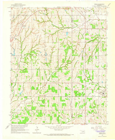 1965 Dibble, OK - Oklahoma - USGS Topographic Map