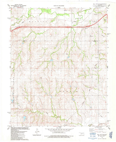 1983 Dill City, OK - Oklahoma - USGS Topographic Map