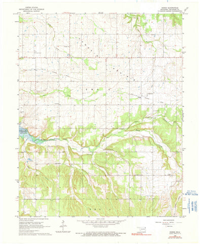 1964 Dodge, OK - Oklahoma - USGS Topographic Map