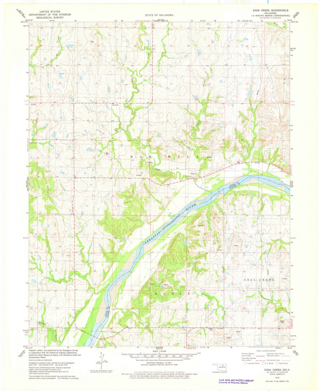 1978 Doga Creek, OK - Oklahoma - USGS Topographic Map