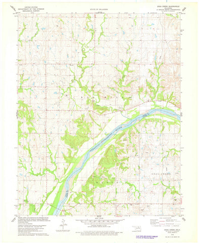1978 Doga Creek, OK - Oklahoma - USGS Topographic Map