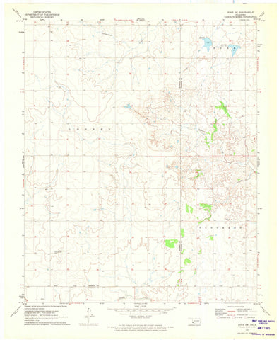 1971 Duke, OK - Oklahoma - USGS Topographic Map