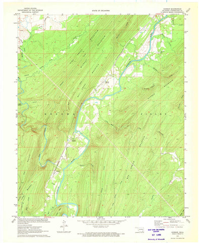 1972 Dunbar, OK - Oklahoma - USGS Topographic Map