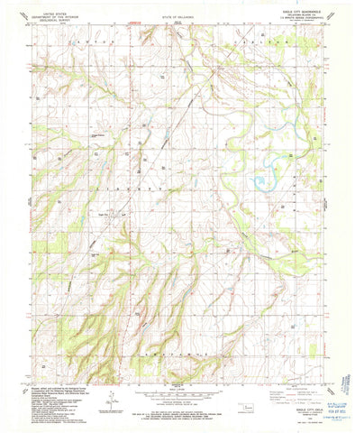 1985 Eagle City, OK - Oklahoma - USGS Topographic Map