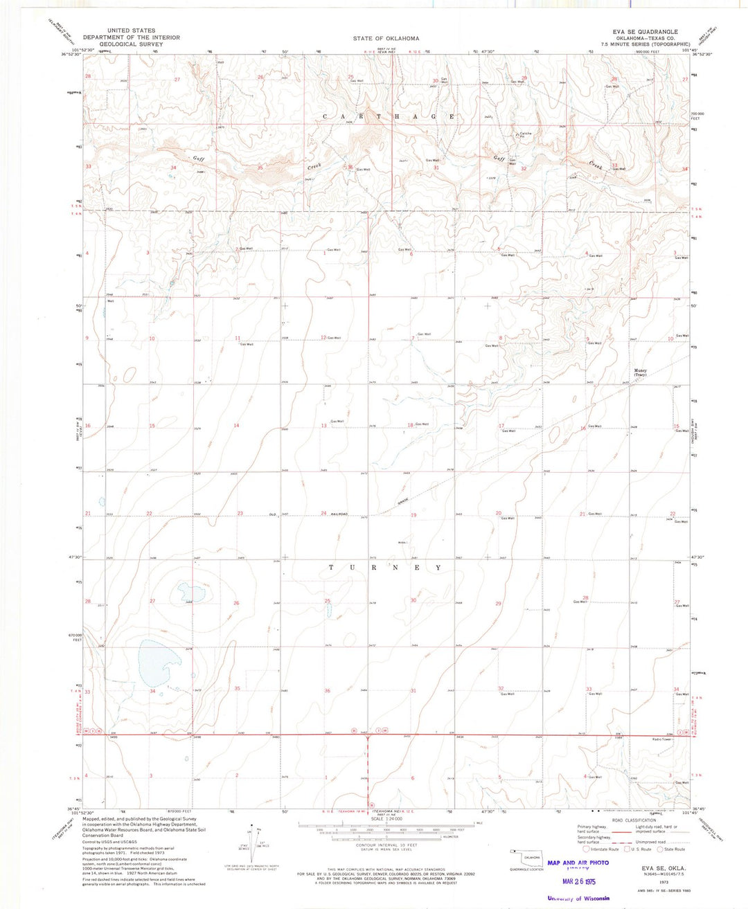 1973 Eva, OK - Oklahoma - USGS Topographic Map v2