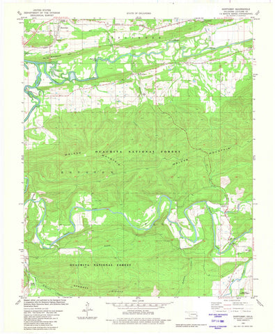 1981 Hontubby, OK - Oklahoma - USGS Topographic Map