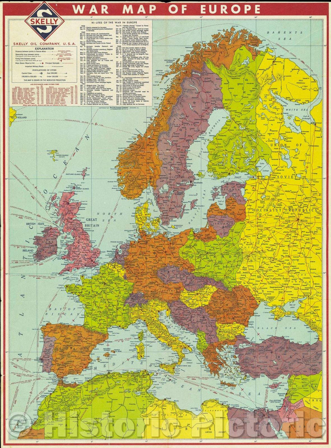 Historic Map : Victory war map of Europe and the Far East, 1943 , Vintage Wall Art