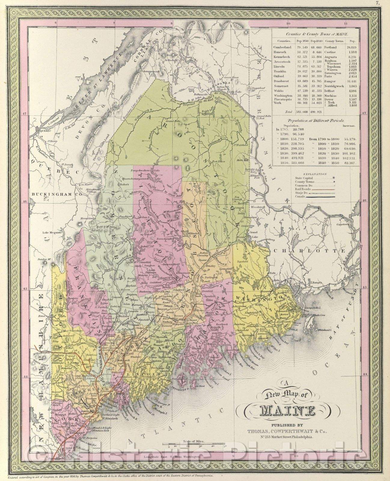 Historic Map : A New Universal Atlas Containing Maps of the Various Empires, Kingdoms, States, and republics of the world, 1854 , Vintage Wall Art