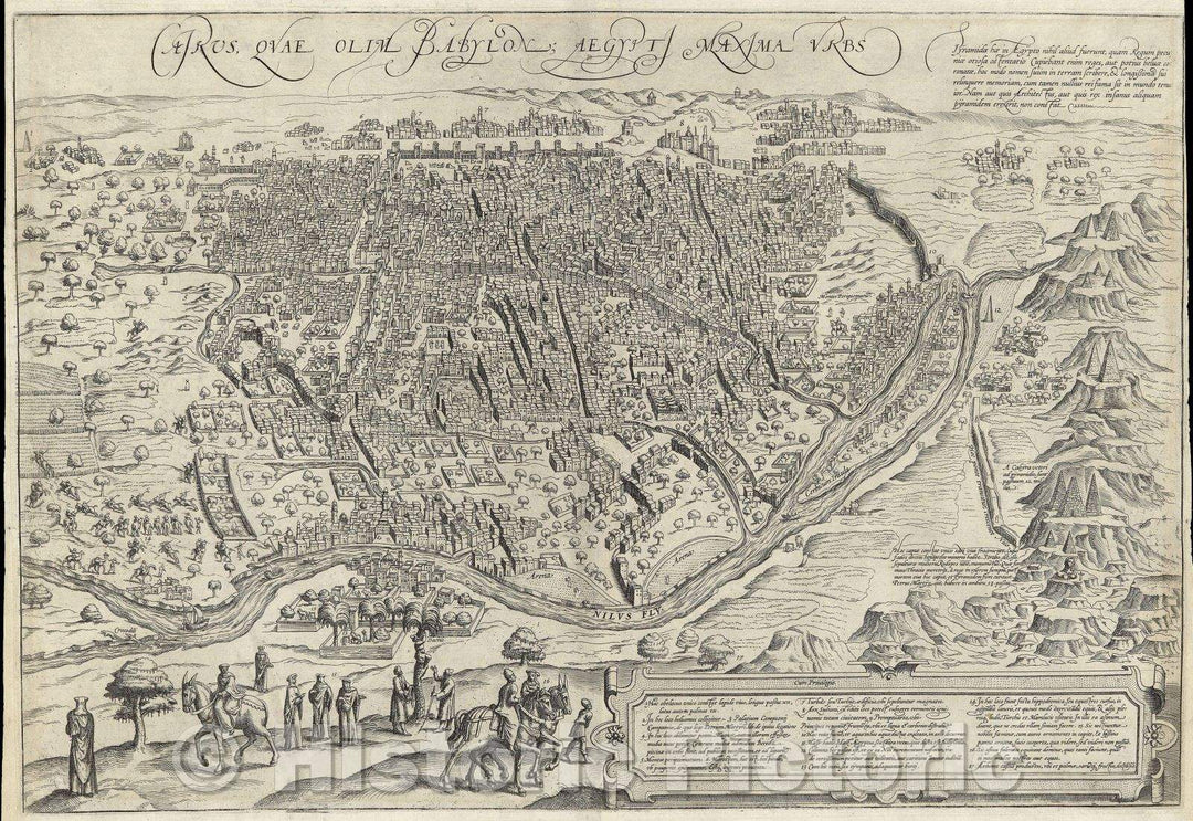 Historic Map : Cairus, quae olim Babylon; Aegypti Maxima Urbs, 1549 , Vintage Wall Art