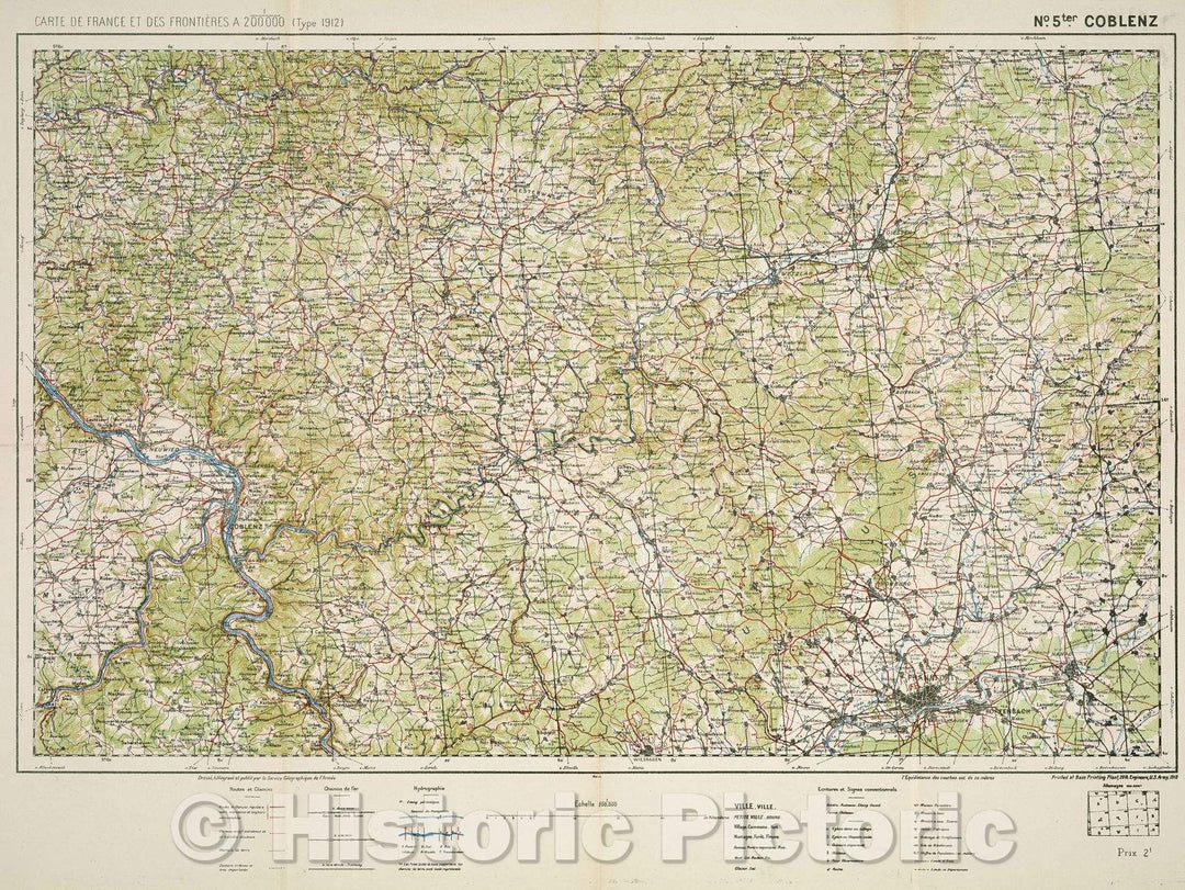 Historic Map : Carte de France et des Frontieres, 1918 , Vintage Wall Art