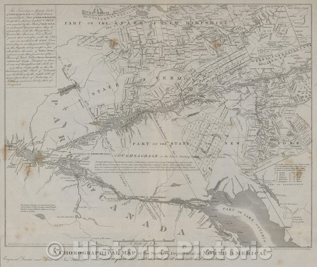 Historic Map : A Chorographical Map of the northern department of North America drawn from the latest and most accurate of observations., 1840 , Vintage Wall Art