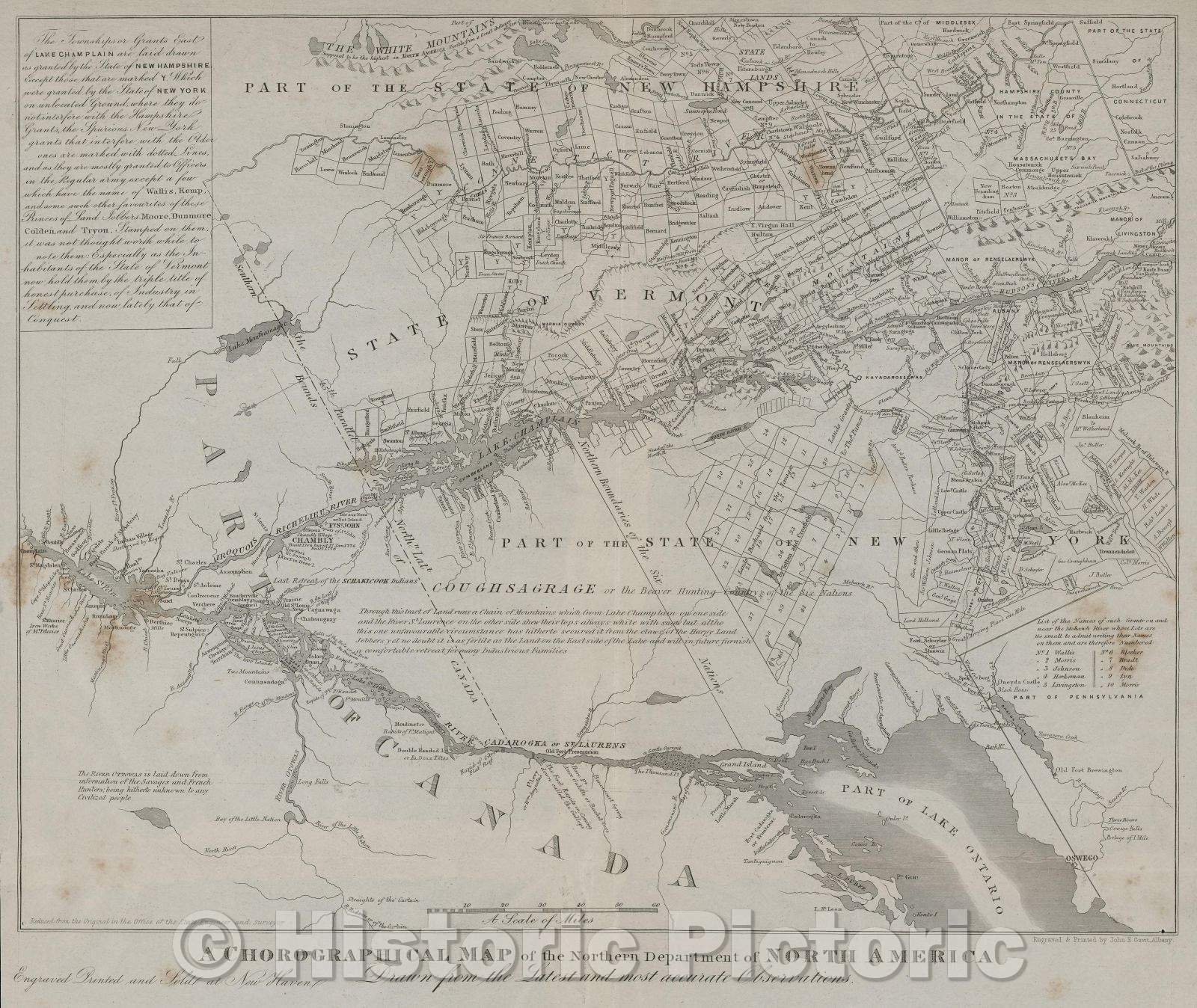 Historic Map : A Chorographical Map of the northern department of North America drawn from the latest and most accurate of observations., 1840 , Vintage Wall Art