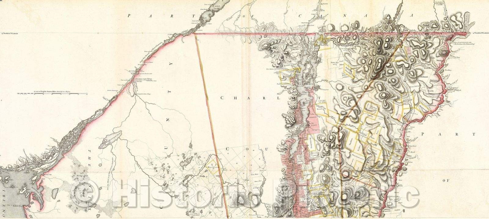 Historic Map : A Chorographical Map of the Province of New-York in North America, Divided into Counties, Manors, Patents and Townships, 1779 , Vintage Wall Art , v3