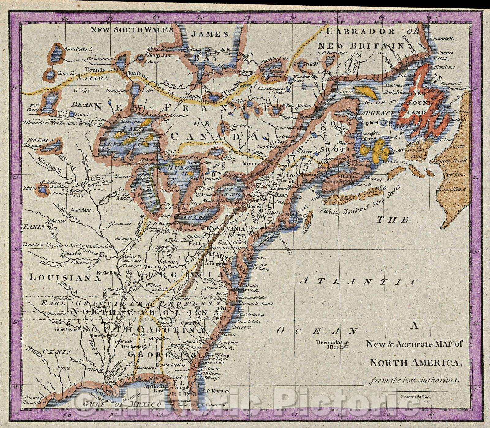 Historic Map : A New and Accurate Map of North America; from the best Authorities., 1770 , Vintage Wall Art