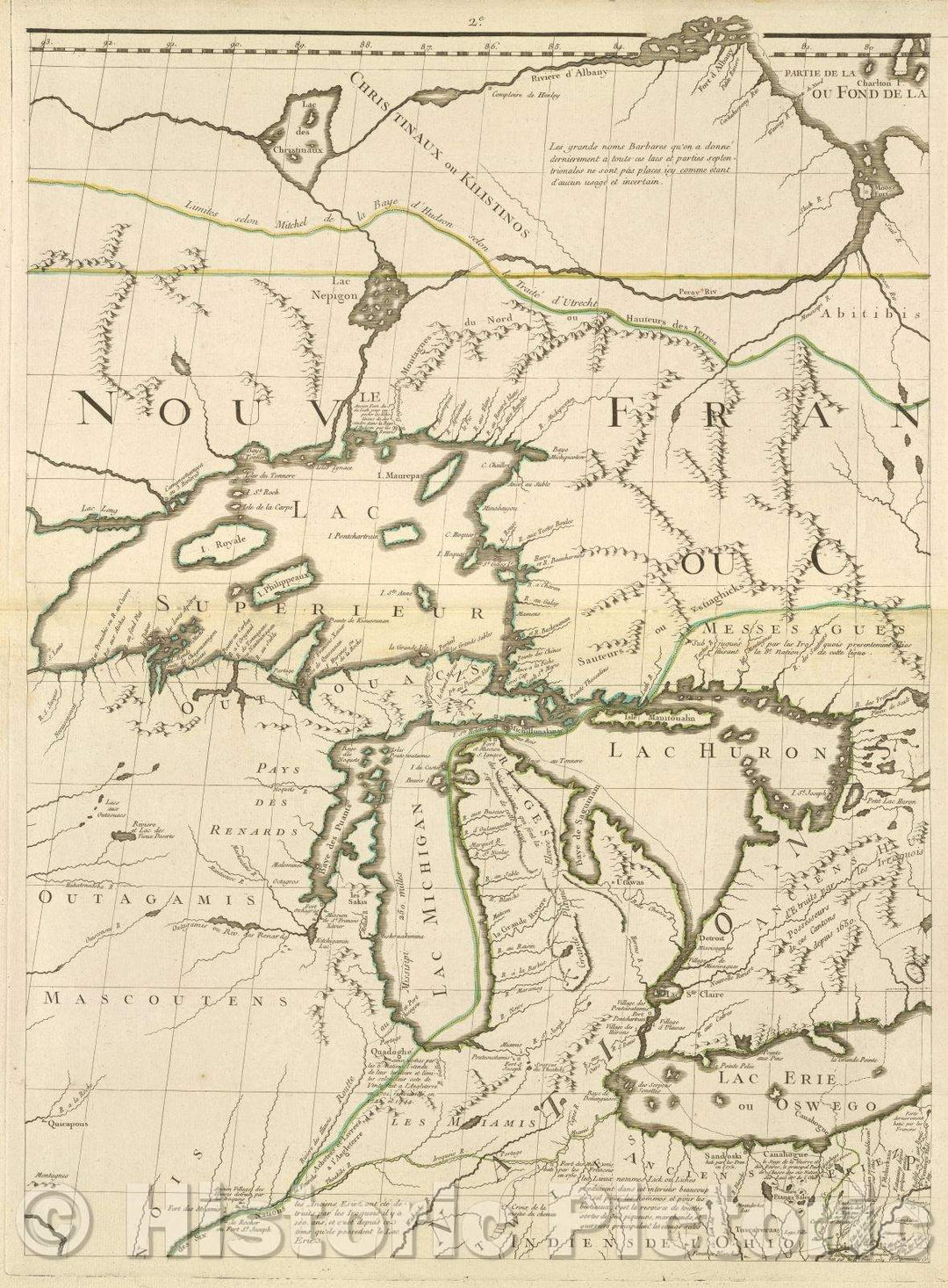 Historic Map : North America so Doctor Michel zu London im 1755: ten jahr ausgegeben jetzt aber in das franzosische ubersetzet zu Paris. durch H. le Rouge, 1756 , Vintage Wall Art