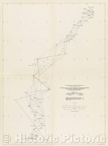 Historic Map : International Boundary Commission United States and Canada Triangulation and precise traverse sketches, 1924 , Vintage Wall Art