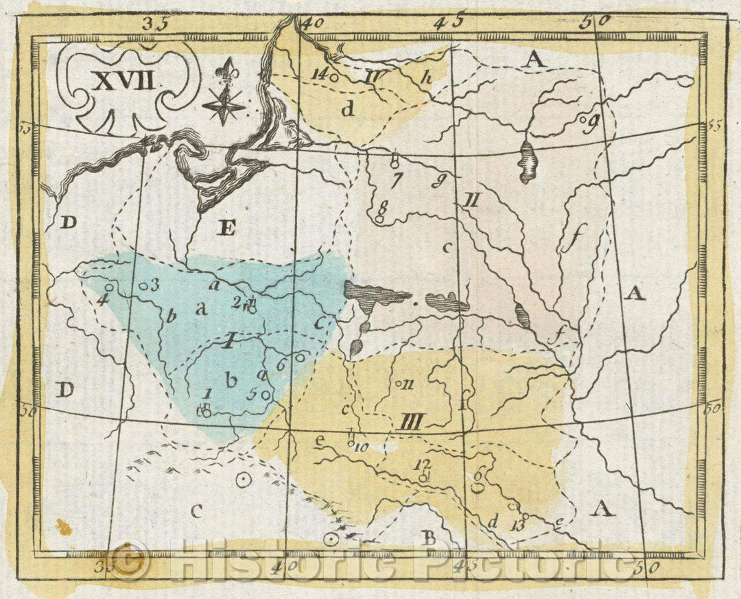 Historic Map : Map of Kingdom of Poland XVII, 1790 , Vintage Wall Art