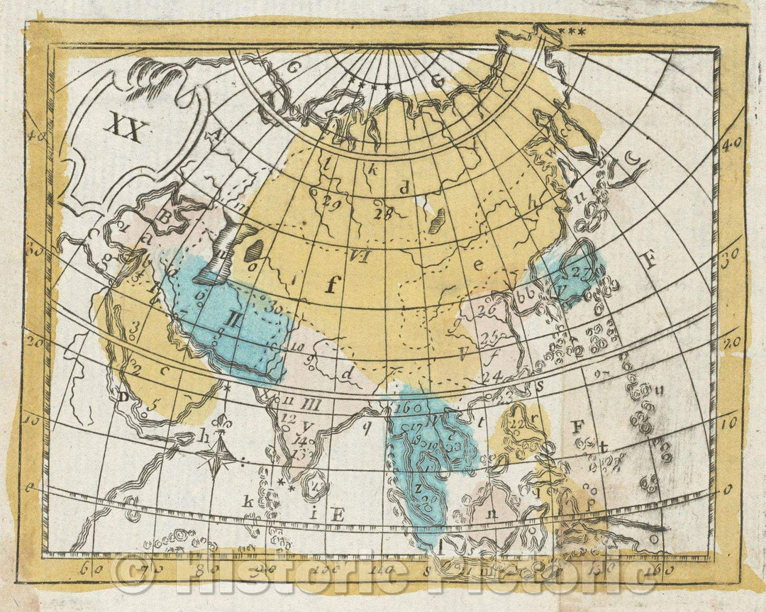 Historic Map : Map of Asia and Middle East XX, 1790 , Vintage Wall Art